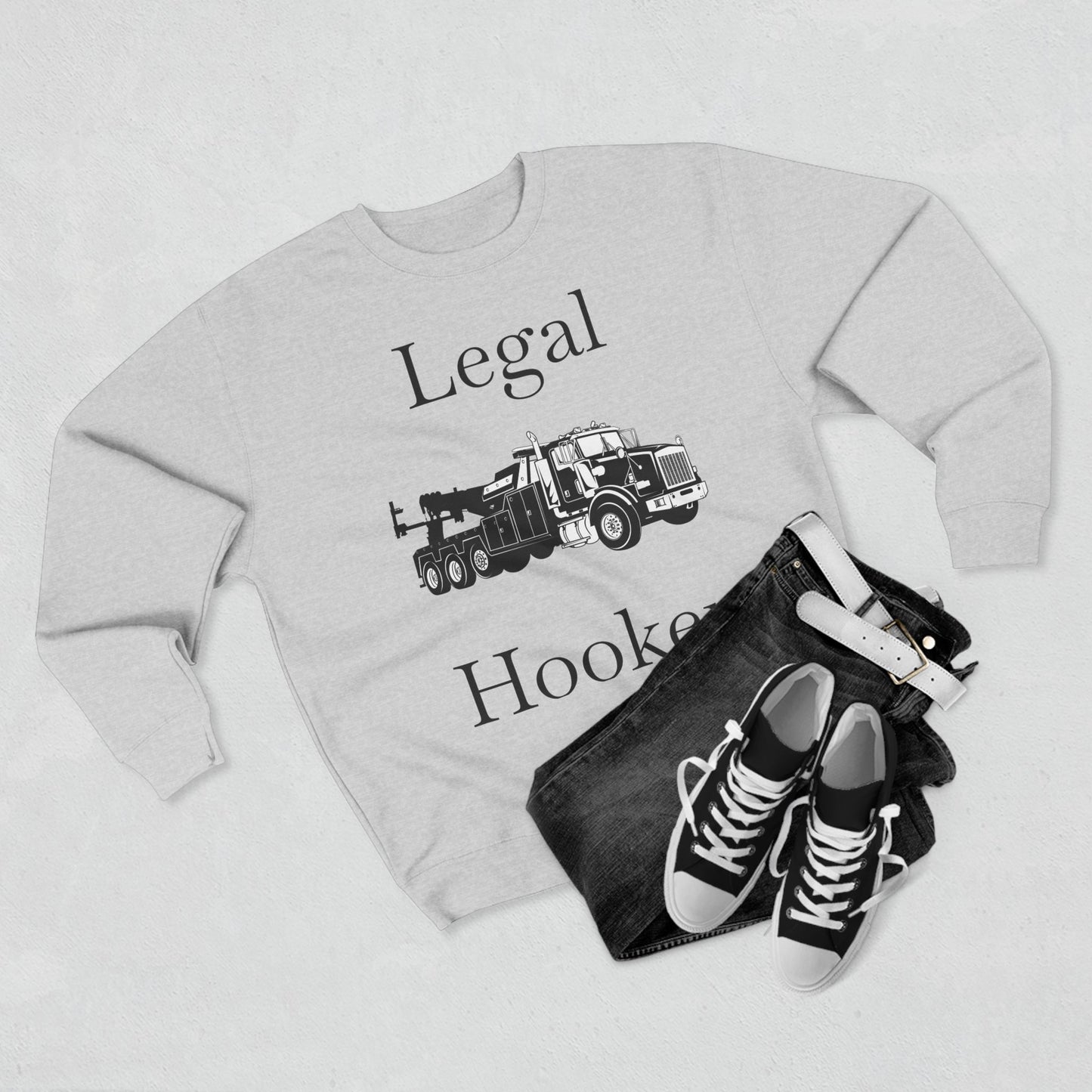 Legal H**ker Heavy Tow Truck Unisex Crewneck Sweatshirt