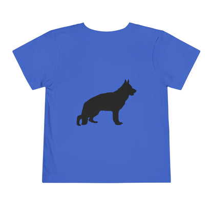 German Shepherd Silhouette Toddler Unisex Short Sleeve Crewneck Tee