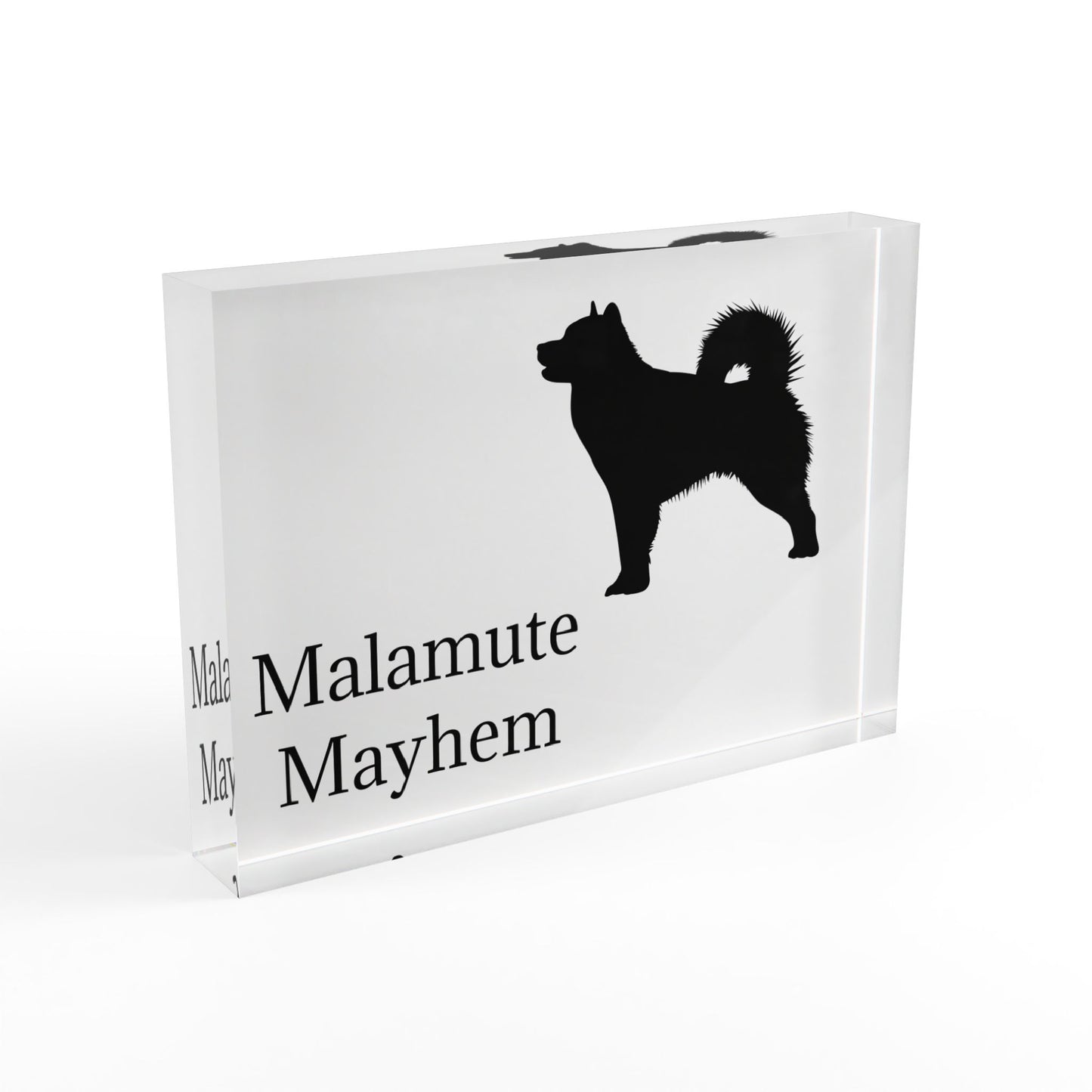 Malamute Mayhem Acrylic Photo Block