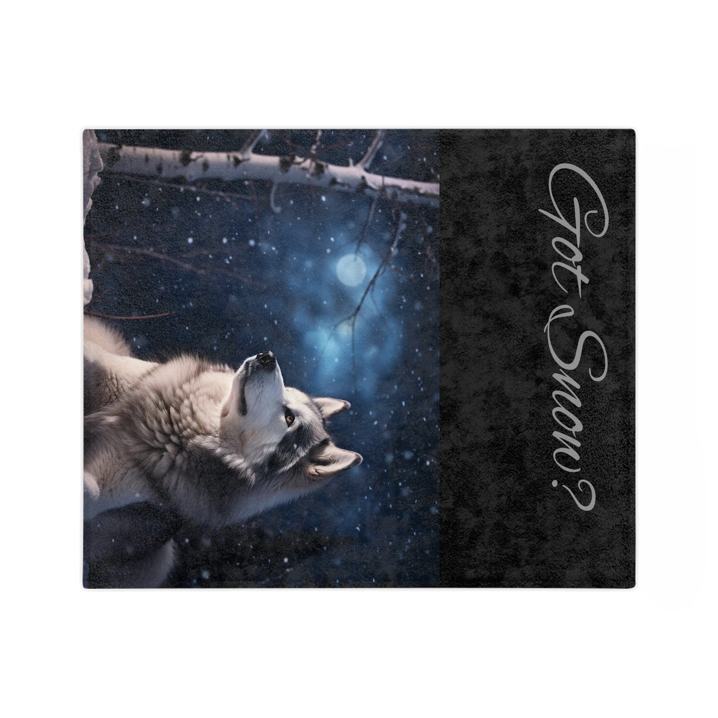 Got Snow? Velveteen Microfiber Blanket
