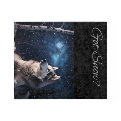Got Snow? Velveteen Microfiber Blanket