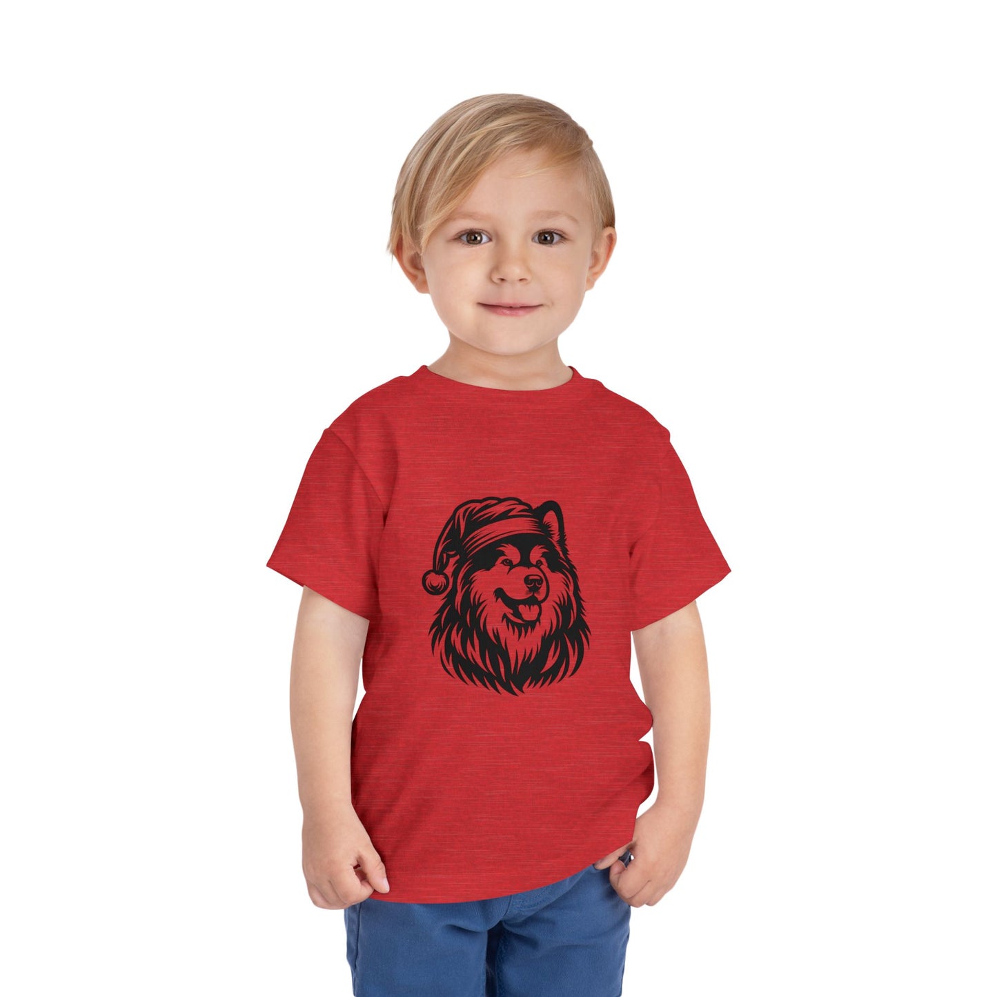 Santa Paws Malamute Toddler Unisex Short Sleeve Crewneck Tee