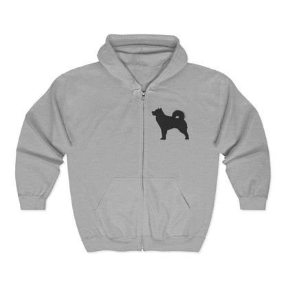 Malamute Silhouette Unisex Full Zip Hoodie