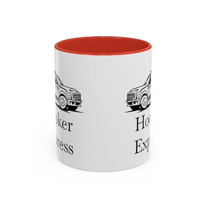 H**ker Express Wheel Lift Tow Truck 2-Tone Coffee Mug