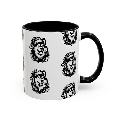 Santa Paws Malamute 2-Tone Coffee Mug