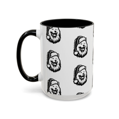 Santa Paws Samoyed 2-Tone Coffee Mug