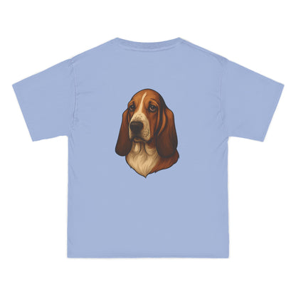 Basset Hound Head Men's Short-Sleeve Crewneck Tee