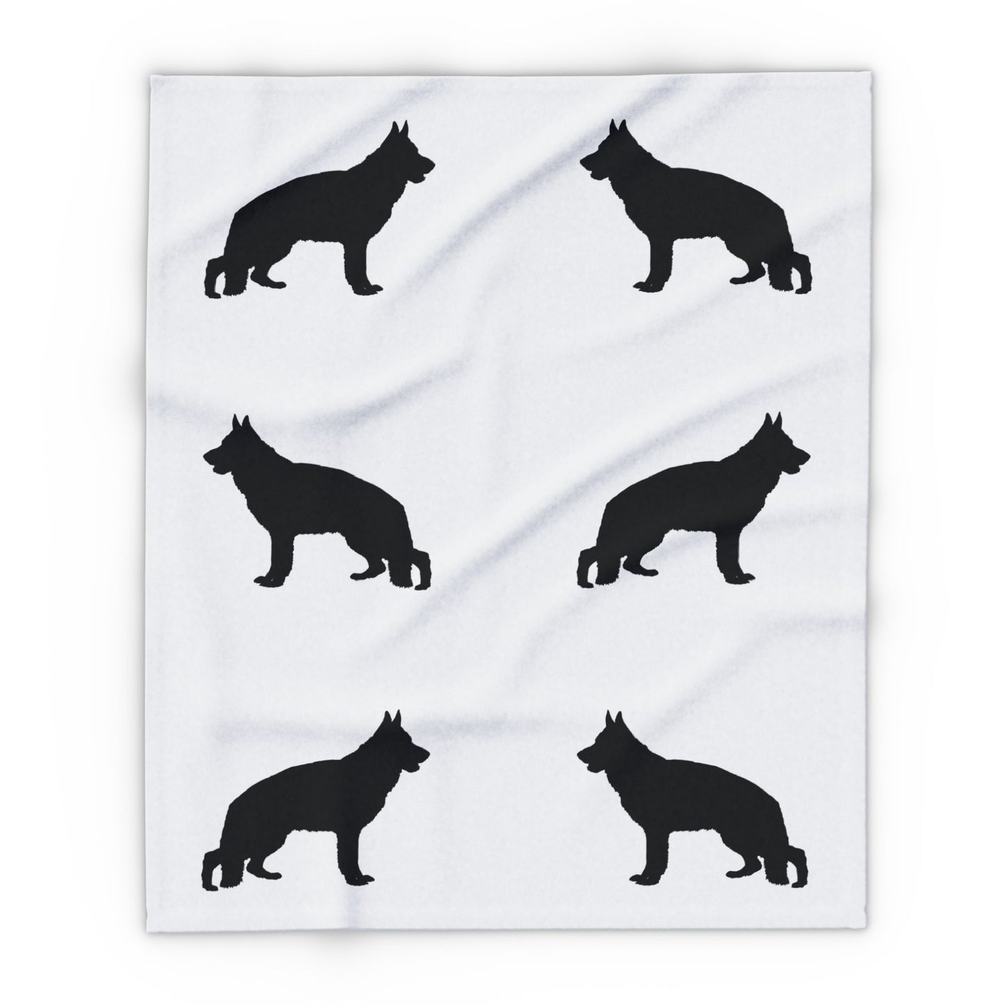 German Shepherd Silhouette Arctic Fleece Blanket