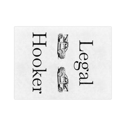 Legal H**ker Wheel Lift Tow Truck Velveteen Microfiber Blanket