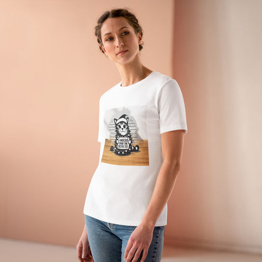 Naughty Cat Women's Short Sleeve Crewneck Tee