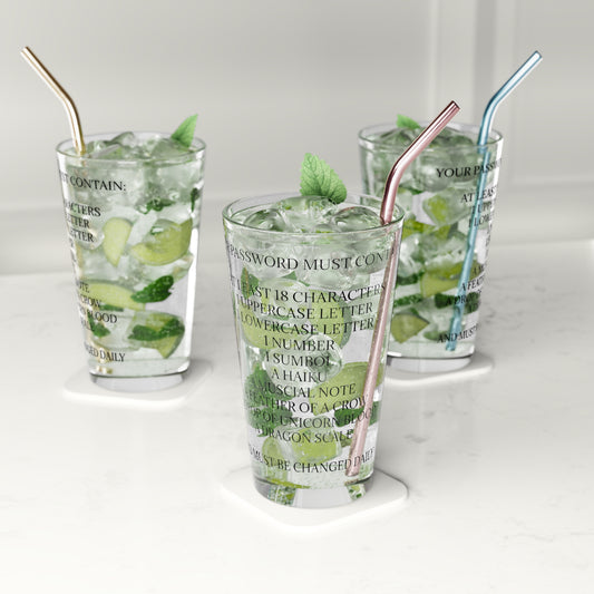 Password Drinking Glass