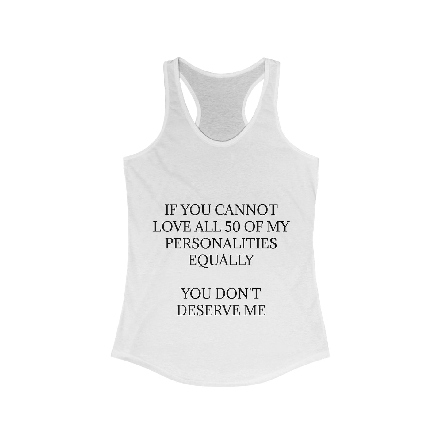 50 Personalities Women's Racerback Tank