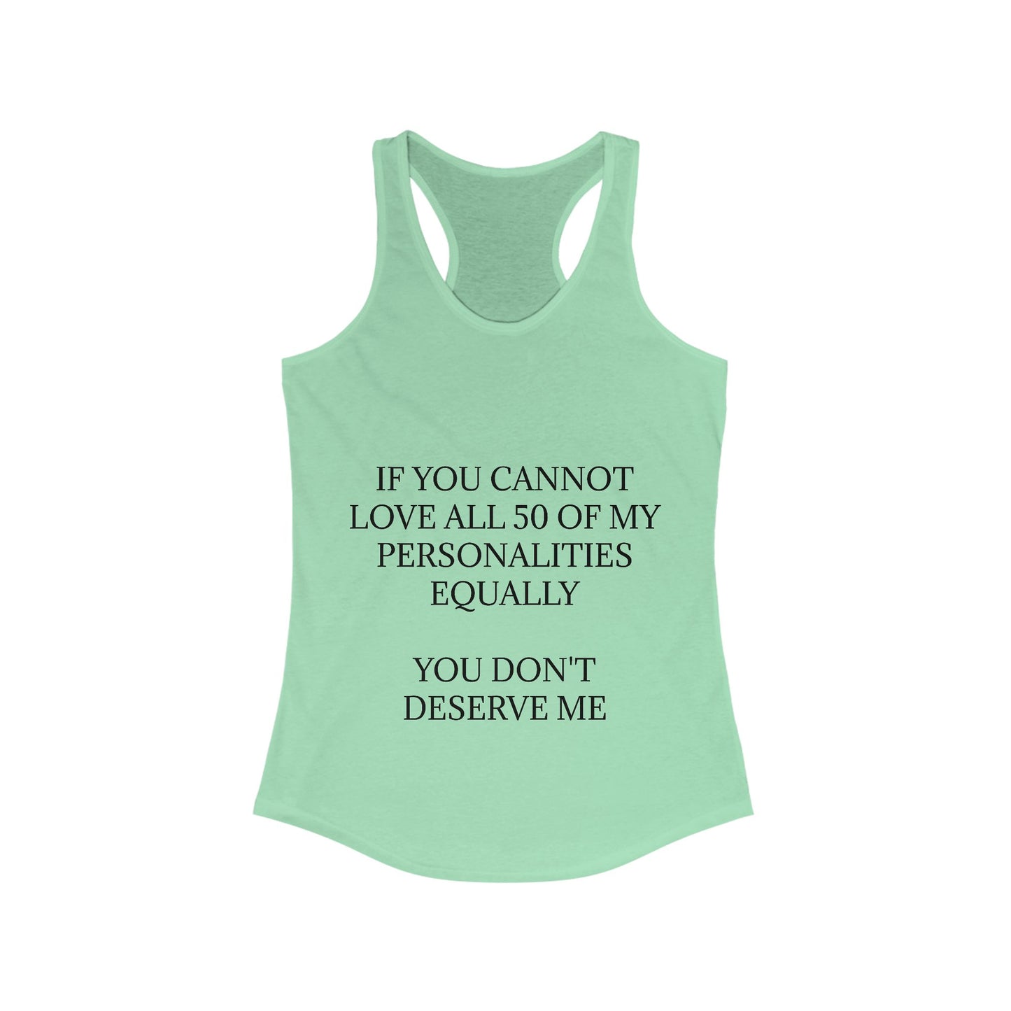 50 Personalities Women's Racerback Tank