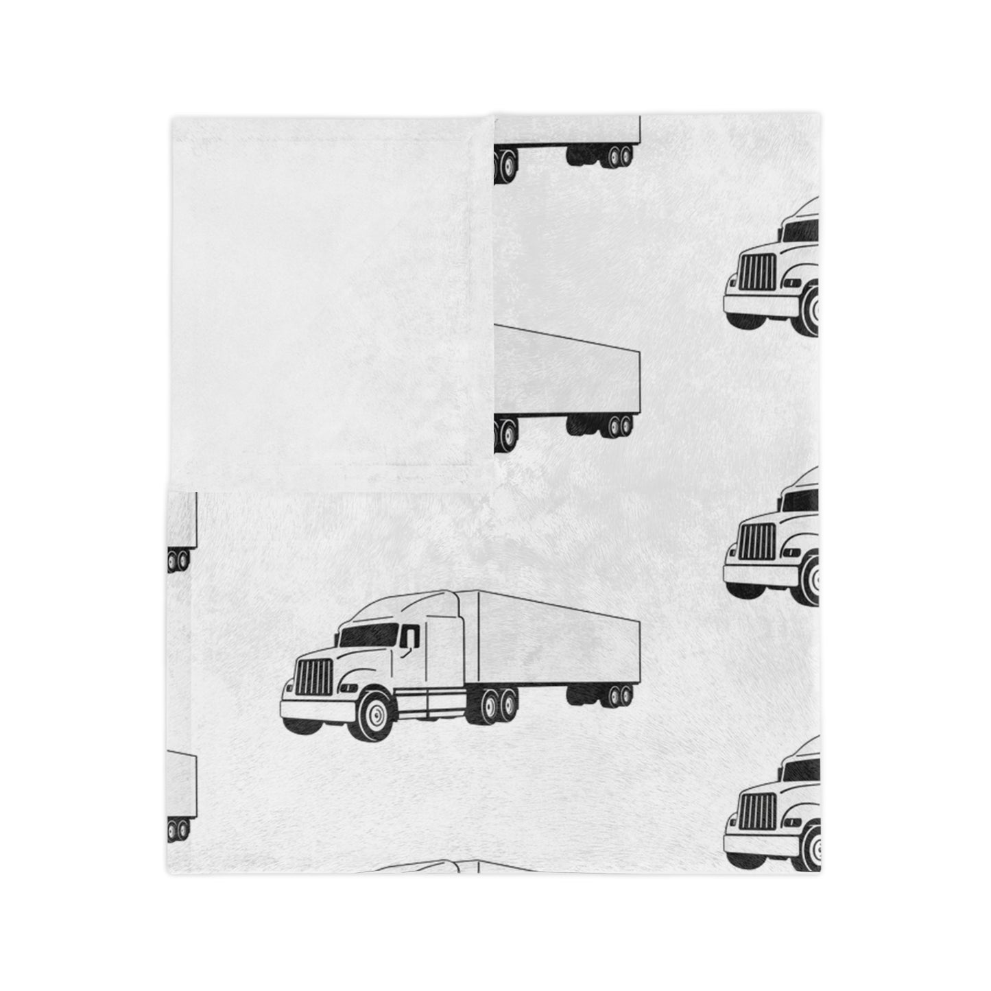 Semi Truck Velveteen Microfiber Blanket