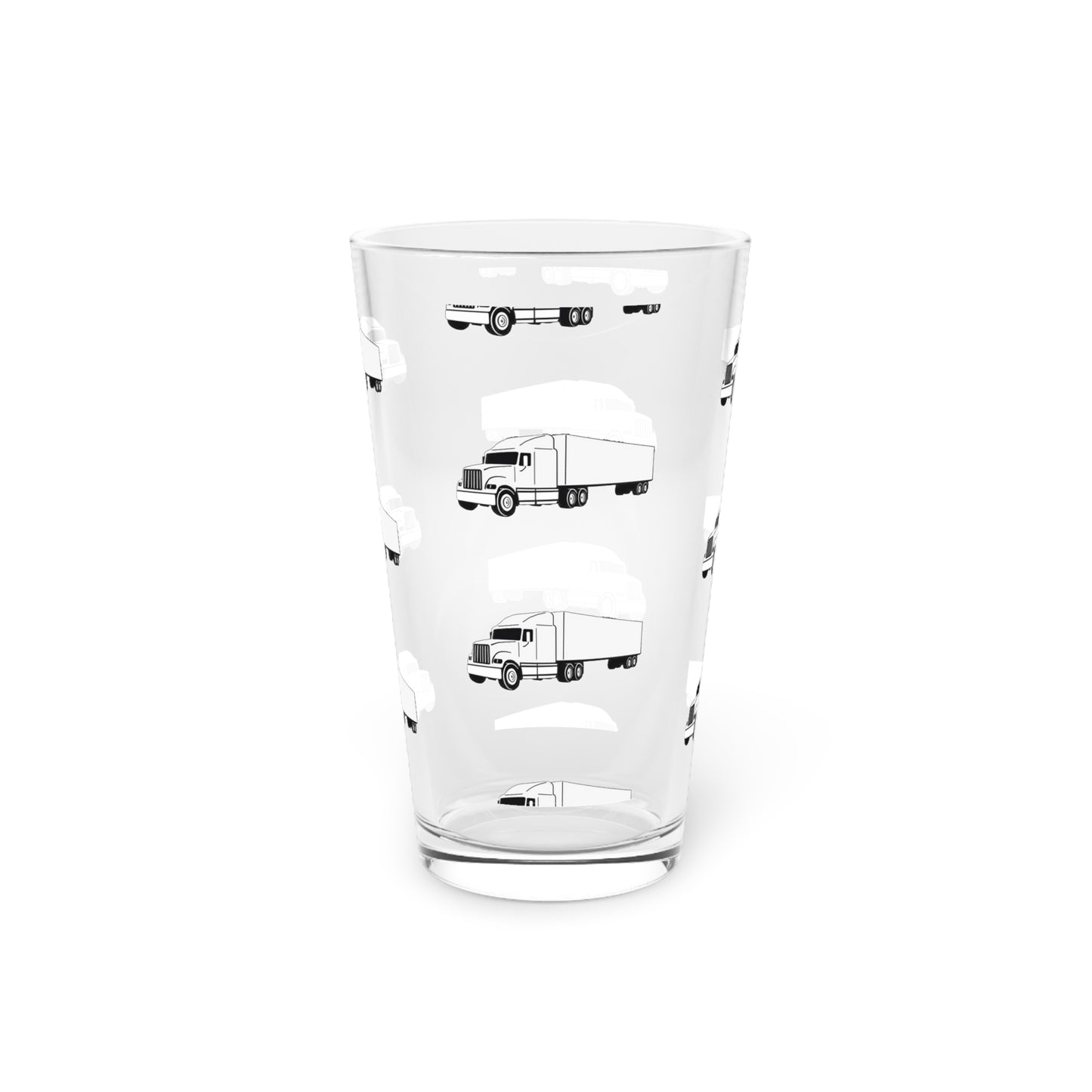 Semi Truck Drinking Glass