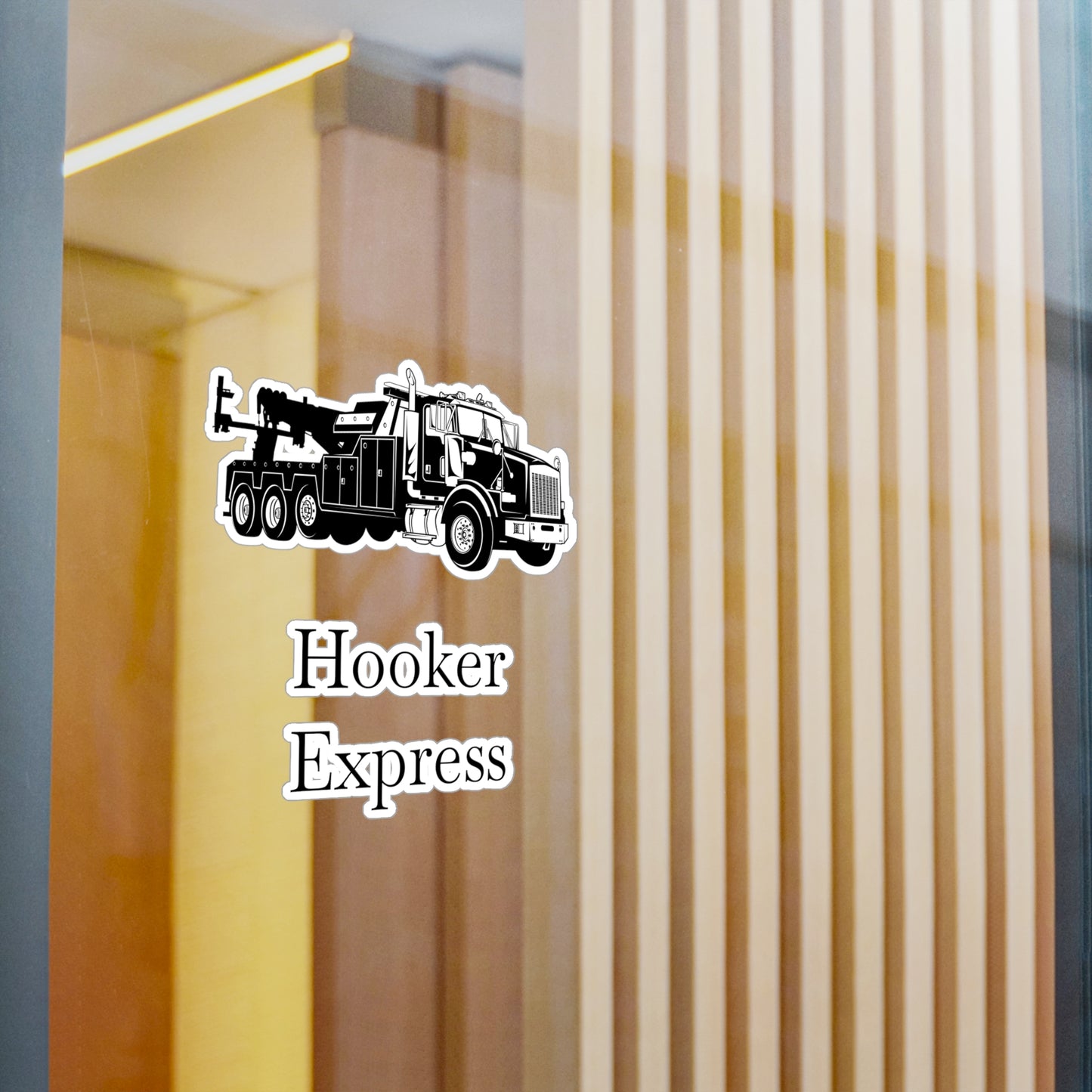 H**ker Express Heavy Tow Truck Vinyl Decal