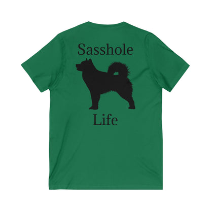 Sasshole Life Unisex Short Sleeve V-Neck Tee