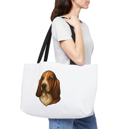 Basset Hound Head Weekender Tote Bag