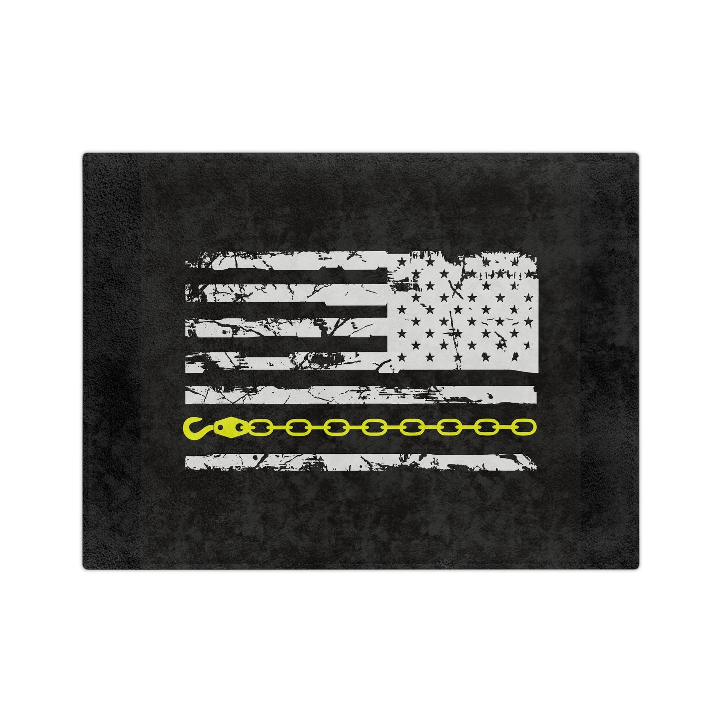 Thin Yellow Line Velveteen Microfiber Blanket