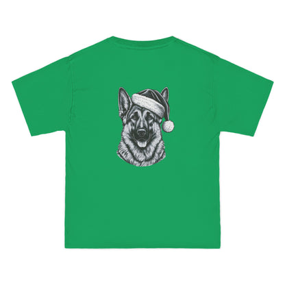 Santa Paws German Shepherd Men's Short-Sleeve Crewneck Tee