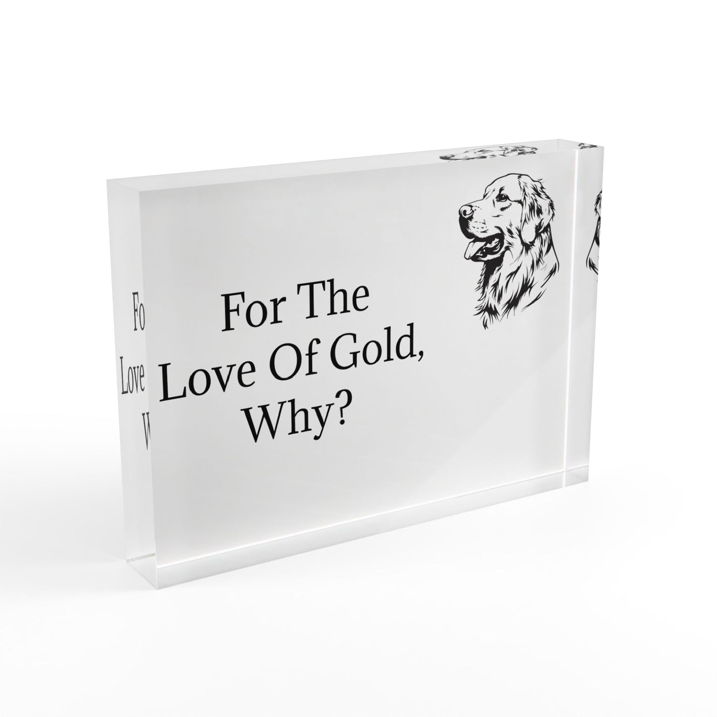 For The Love Of Gold Acrylic Photo Block