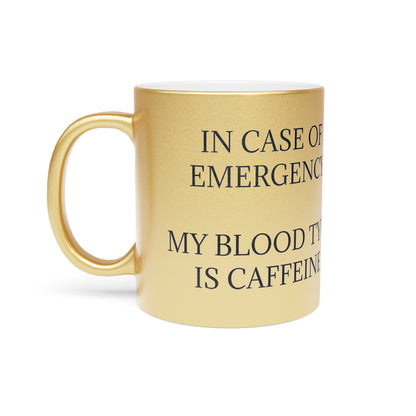 Blood Type Metallic Coffee Mug