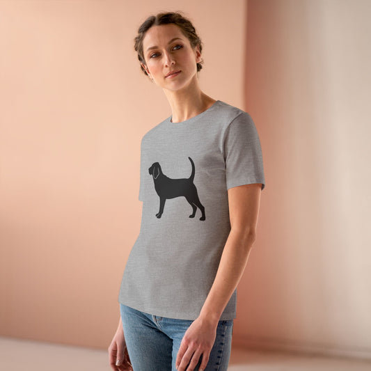 Bloodhound  Silhouette Women's Short Sleeve Crewneck Tee
