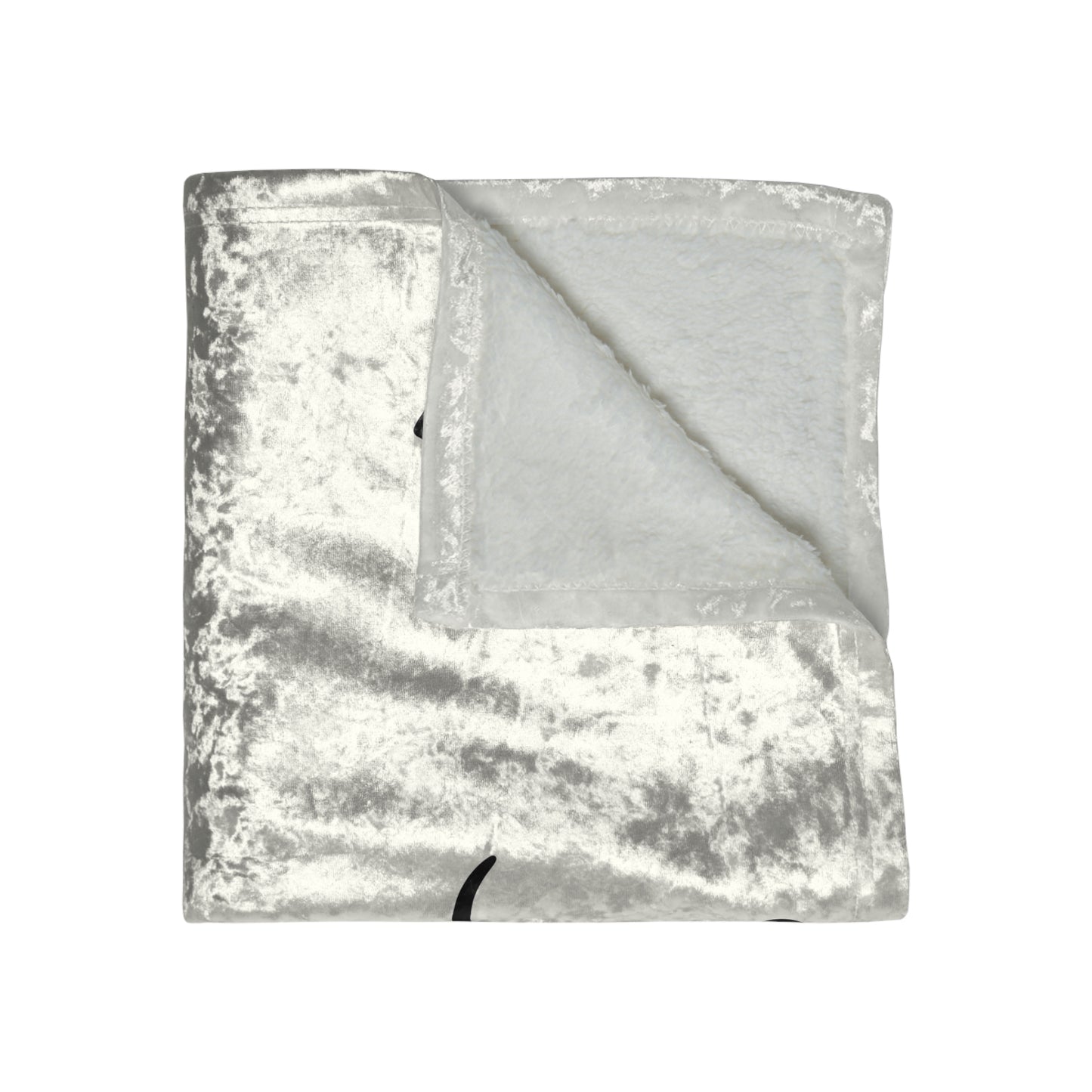 Basset Hound Silhouette Crushed Velvet Blanket