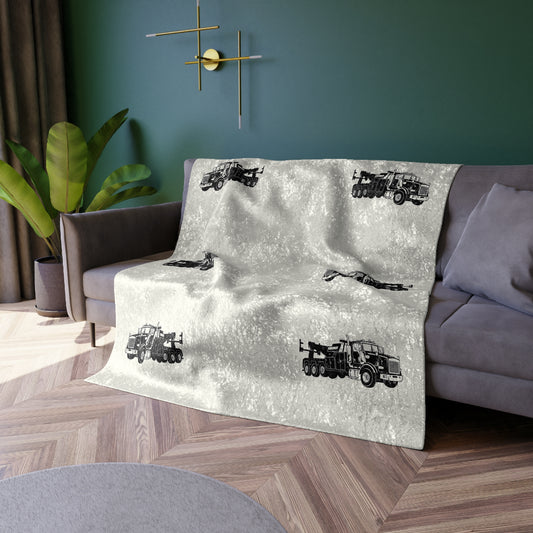 Heavy Tow Truck Crushed Velvet Blanket