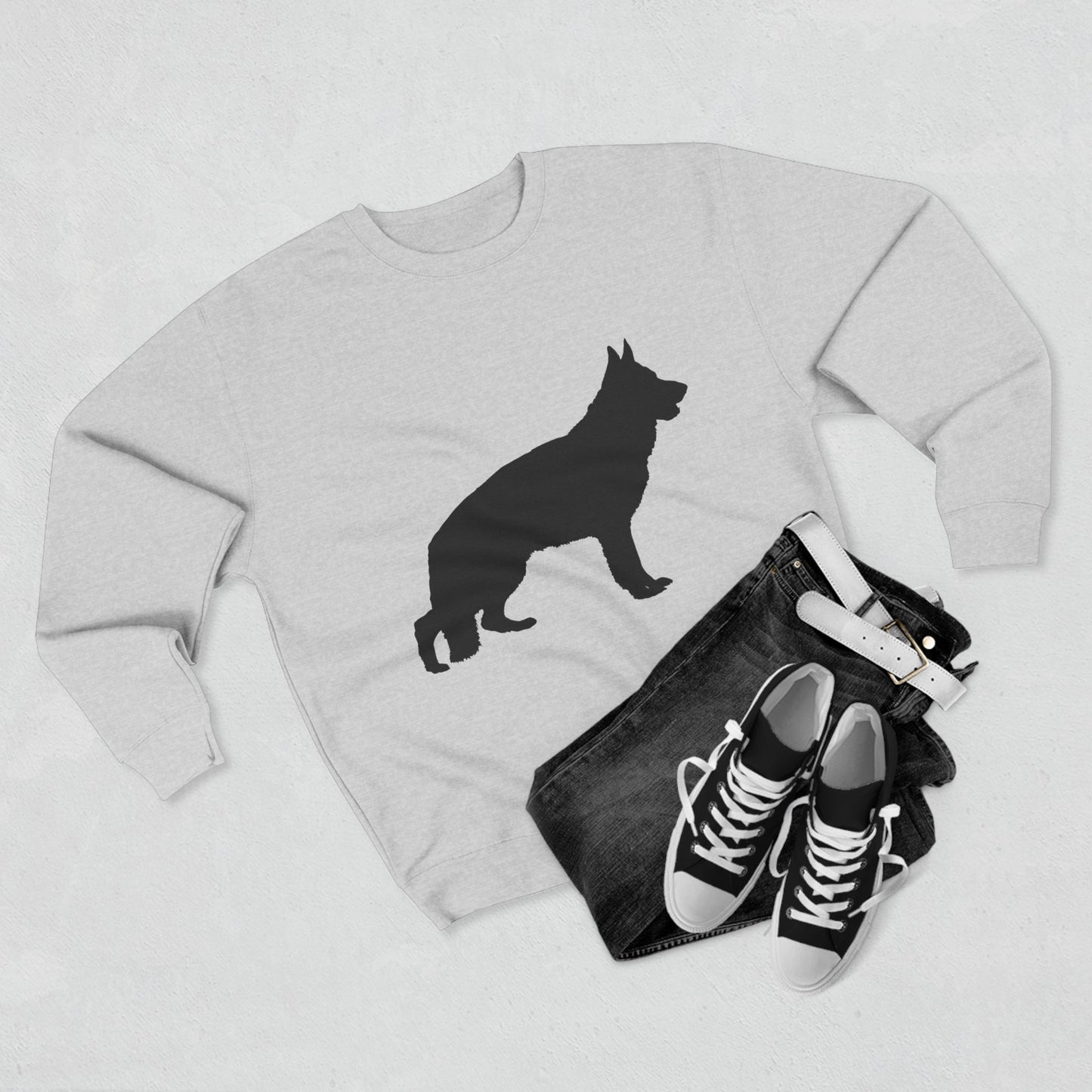 German Shepherd Silhouette Unisex Crewneck Sweatshirt