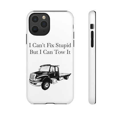 I Can't Fix Stupid Flatbed Tow Truck iPhone Case