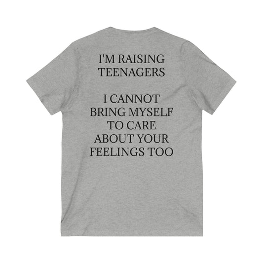 Raising Teenagers Unisex Short Sleeve V-Neck Tee