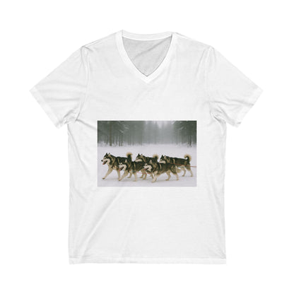 Mush On Unisex Short Sleeve V-Neck Tee
