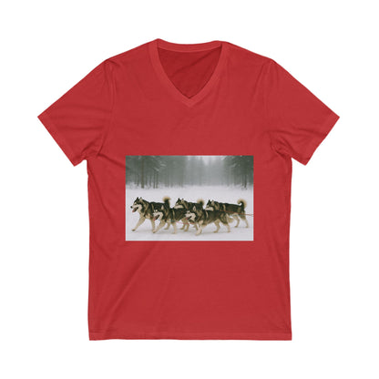 Mush On Unisex Short Sleeve V-Neck Tee