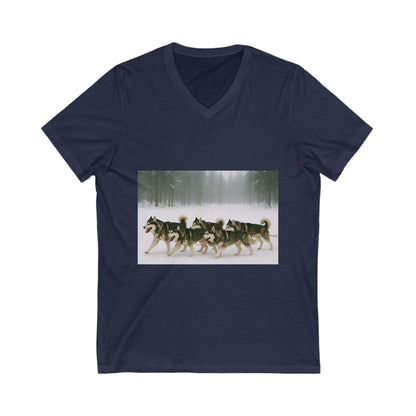 Mush On Unisex Short Sleeve V-Neck Tee