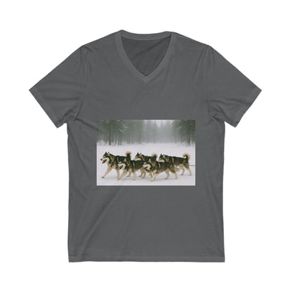 Mush On Unisex Short Sleeve V-Neck Tee