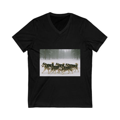 Mush On Unisex Short Sleeve V-Neck Tee