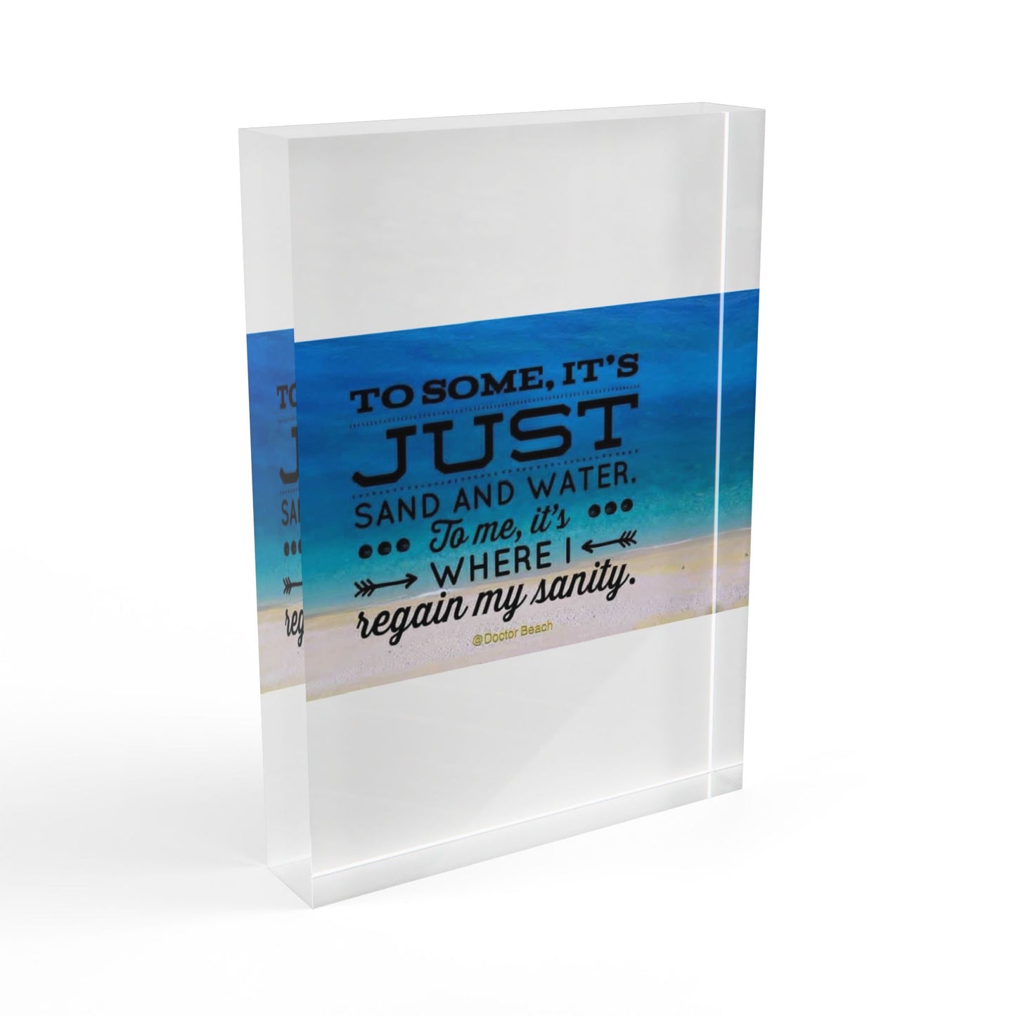 Dr. Beach Acrylic Photo Block