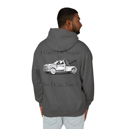 I Can't Fix Stupid Wheel Lift Tow Truck Unisex Lightweight Hoodie