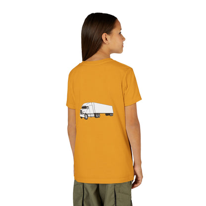 Semi Truck Youth Unisex Short Sleeve Crewneck Tee