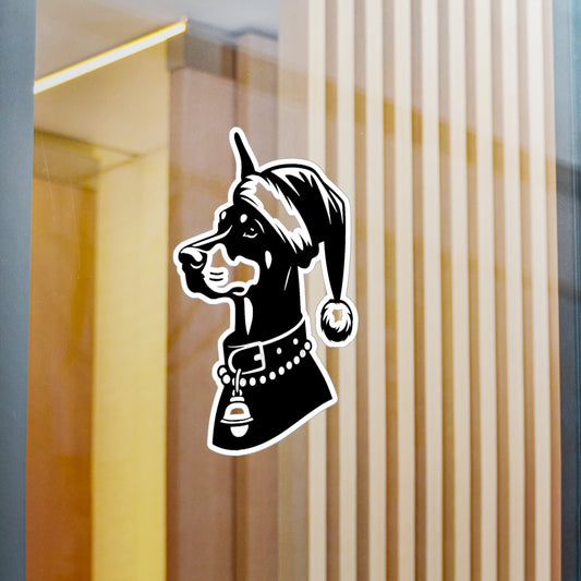 Santa Paws Doberman Vinyl Decal