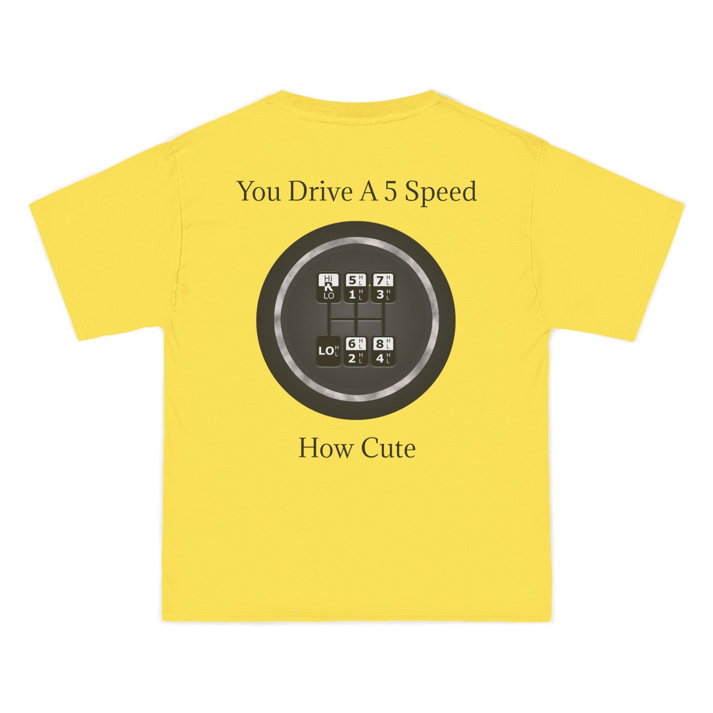 5 Speed How Cute Men's Short-Sleeve Crewneck Tee
