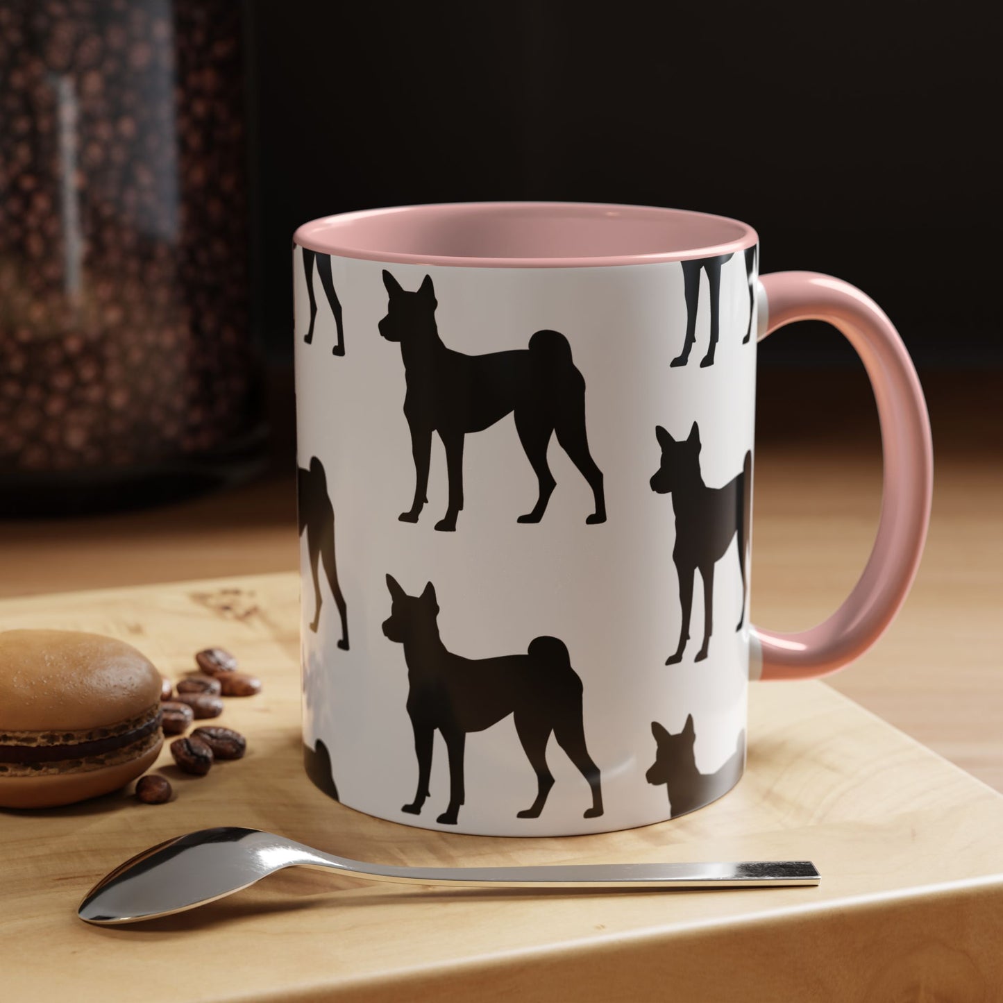 Basenji Silhouette 2-Tone Coffee Mug