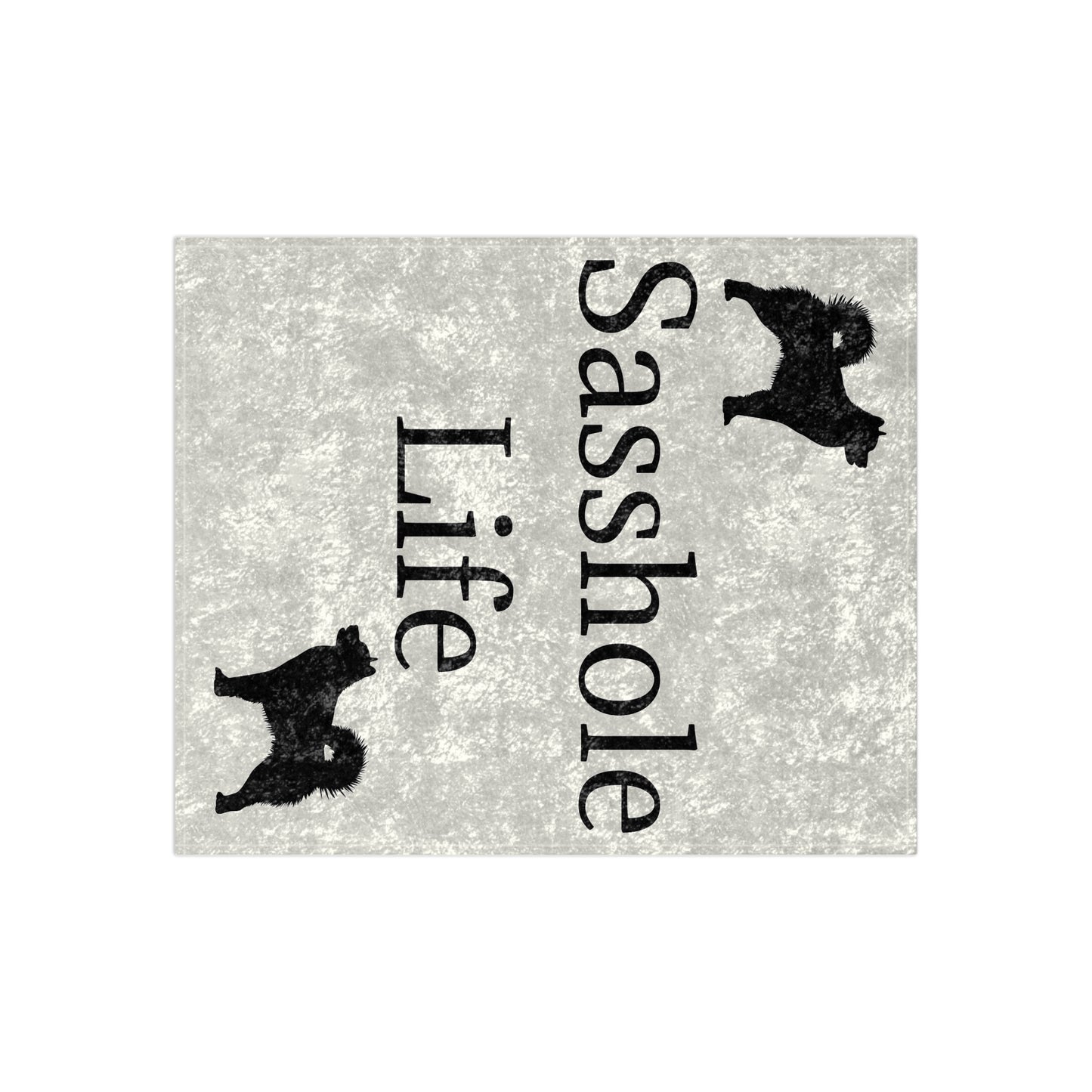 Sasshole Life Crushed Velvet Blanket