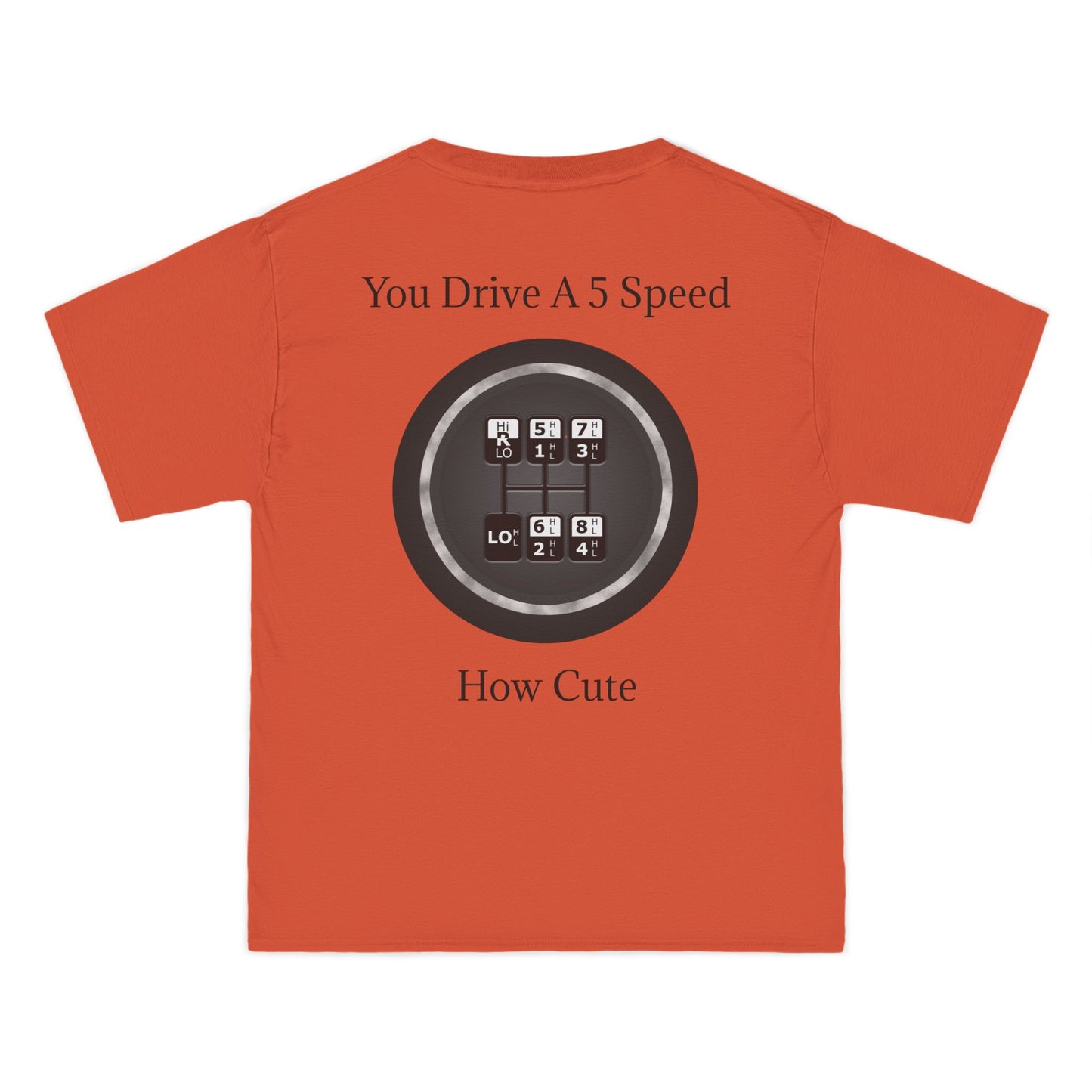 5 Speed How Cute Men's Short-Sleeve Crewneck Tee