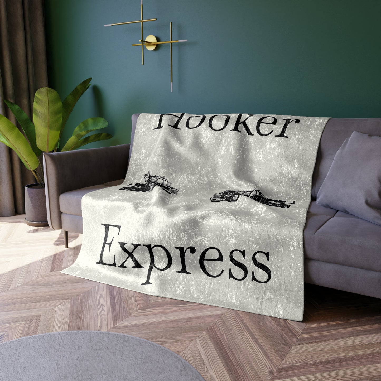 H**ker Express Heavy Tow Truck Crushed Velvet Blanket