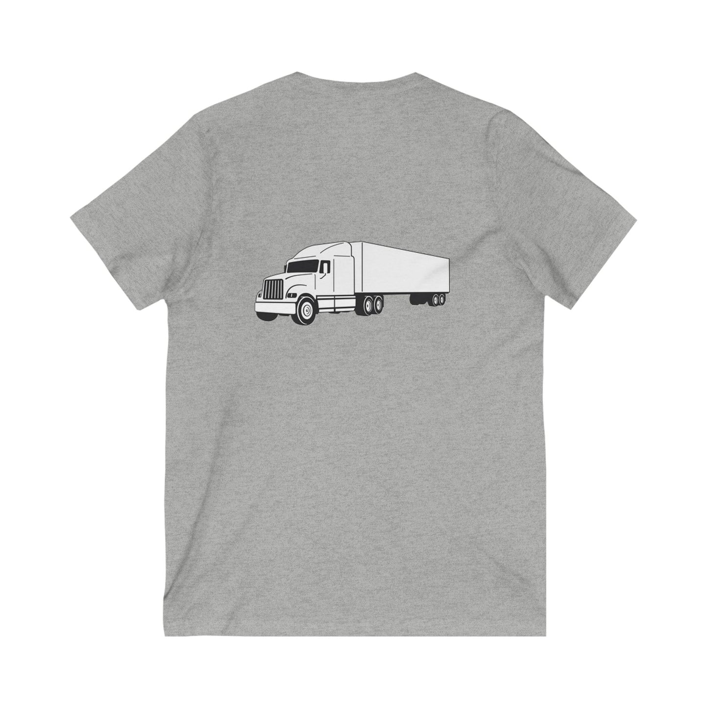 Semi Truck Unisex Short Sleeve V-Neck Tee