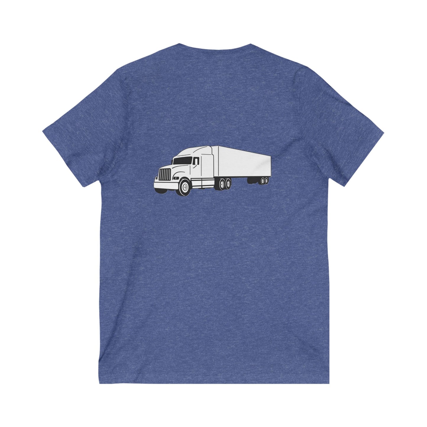 Semi Truck Unisex Short Sleeve V-Neck Tee