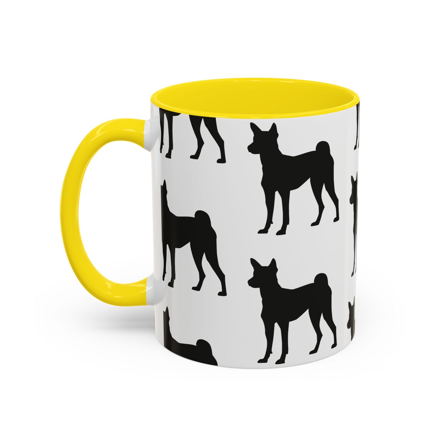 Basenji Silhouette 2-Tone Coffee Mug