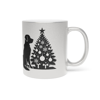 Golden Christmas Tree Metallic Coffee Mug